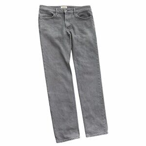 Baldwin Henley Slim Straight Jeans Men’s 34 Gray Stretch Denim